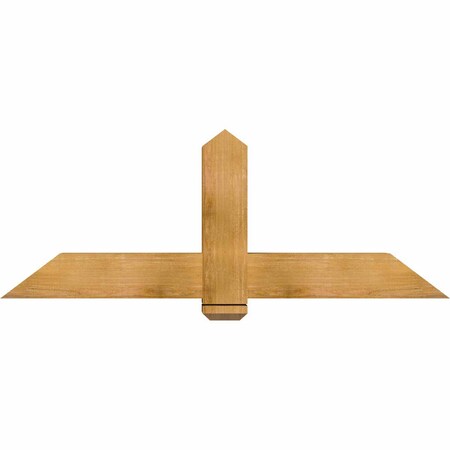 Ekena Millwork Eugene Rough Sawn Timber Gable Bracket, Western Red Cedar, 60"W x 22"H x 6"D x 6"F, 9/12 Pitch GBW060X22X0606EUG00RWR